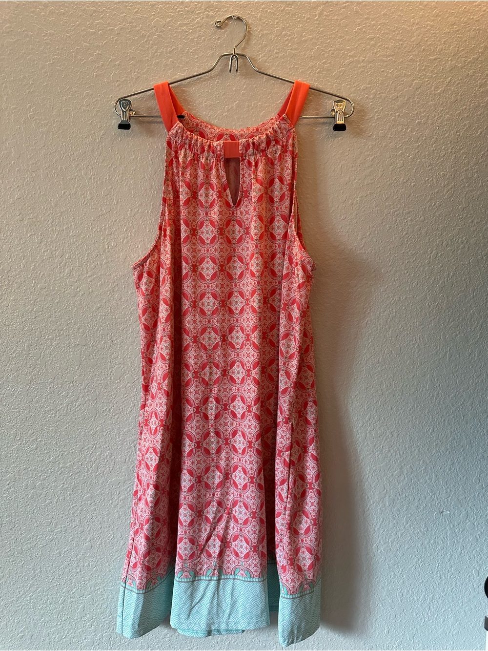 Cabana Life // Coral Pink Sleeveless Shift Dress with pockets